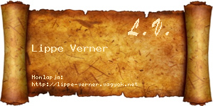 Lippe Verner névjegykártya
